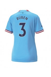 Manchester City Ruben Dias #3 Voetbaltruitje Thuis tenue Dames 2022-23 Korte Mouw